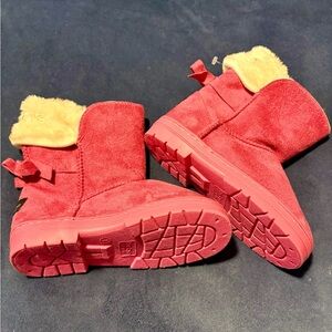 Bebe girls Cozy pink Boots with Faux Fur
